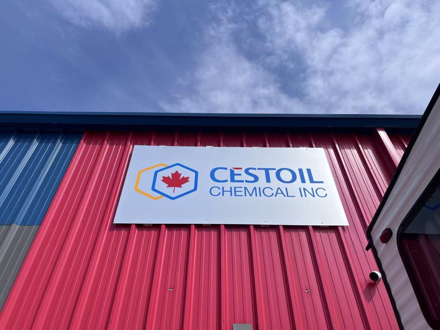 Cestoil Chemical Inc. sign on the Canadian facility