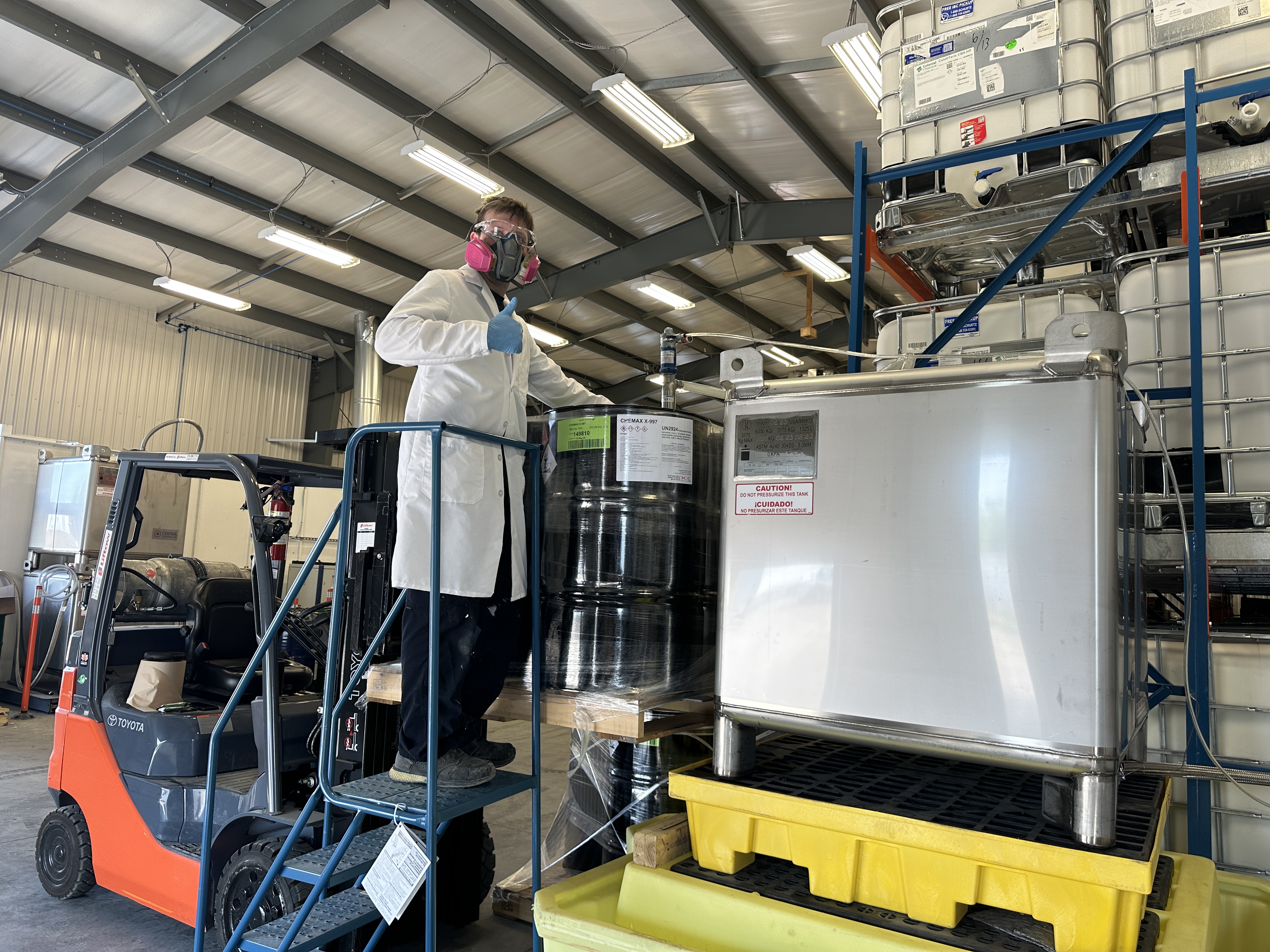 Cestoil team member at the Canadian manufacturing facility